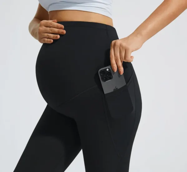 maternity leggings flare pocket 5