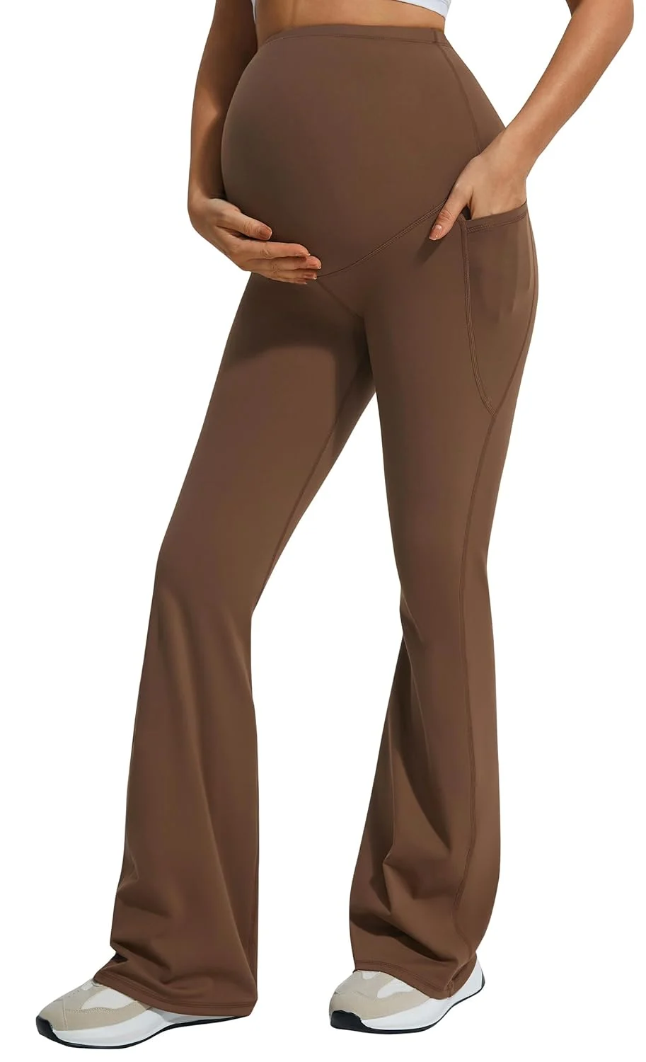 maternity leggings flare pocket 6