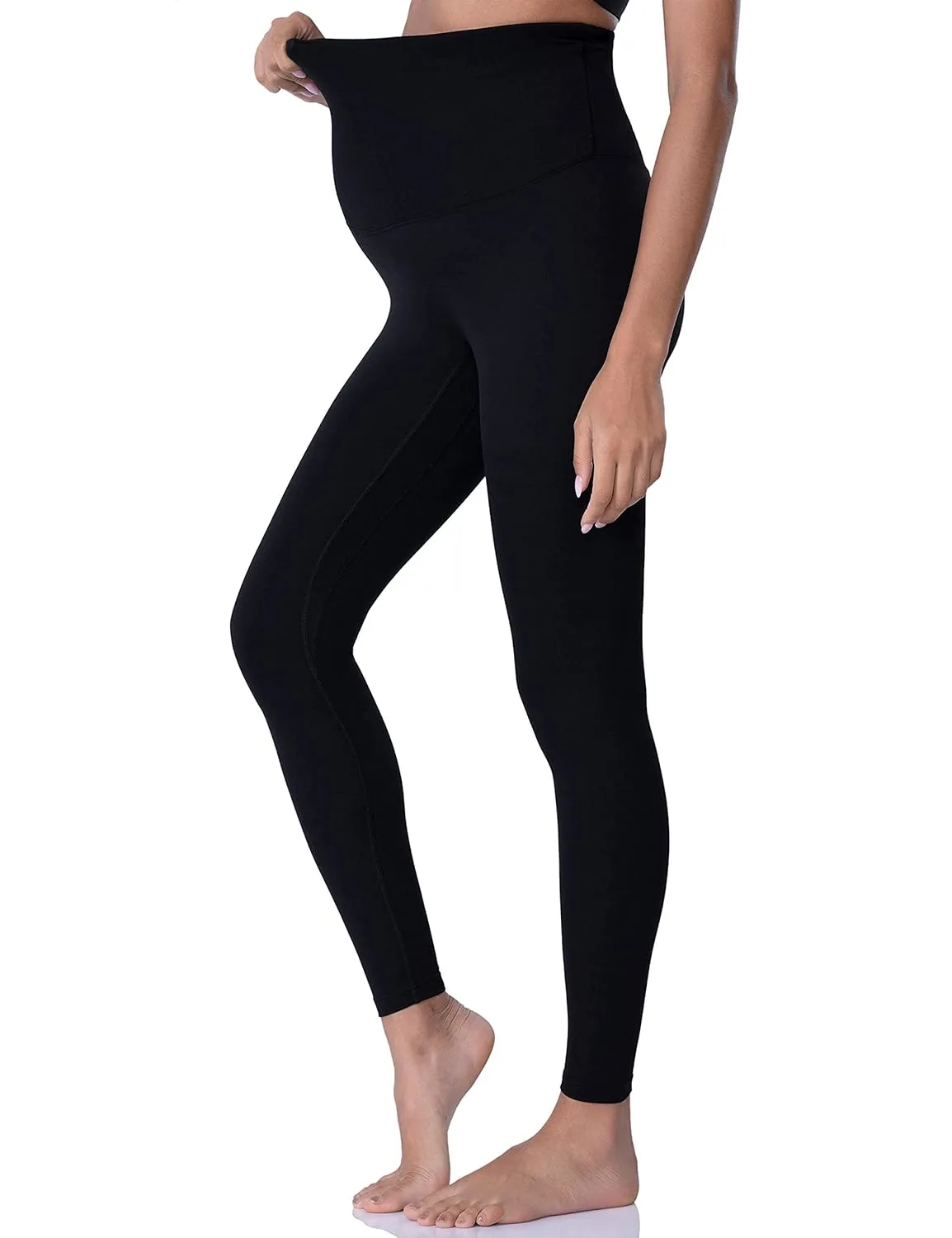maternity leggings over belly 3