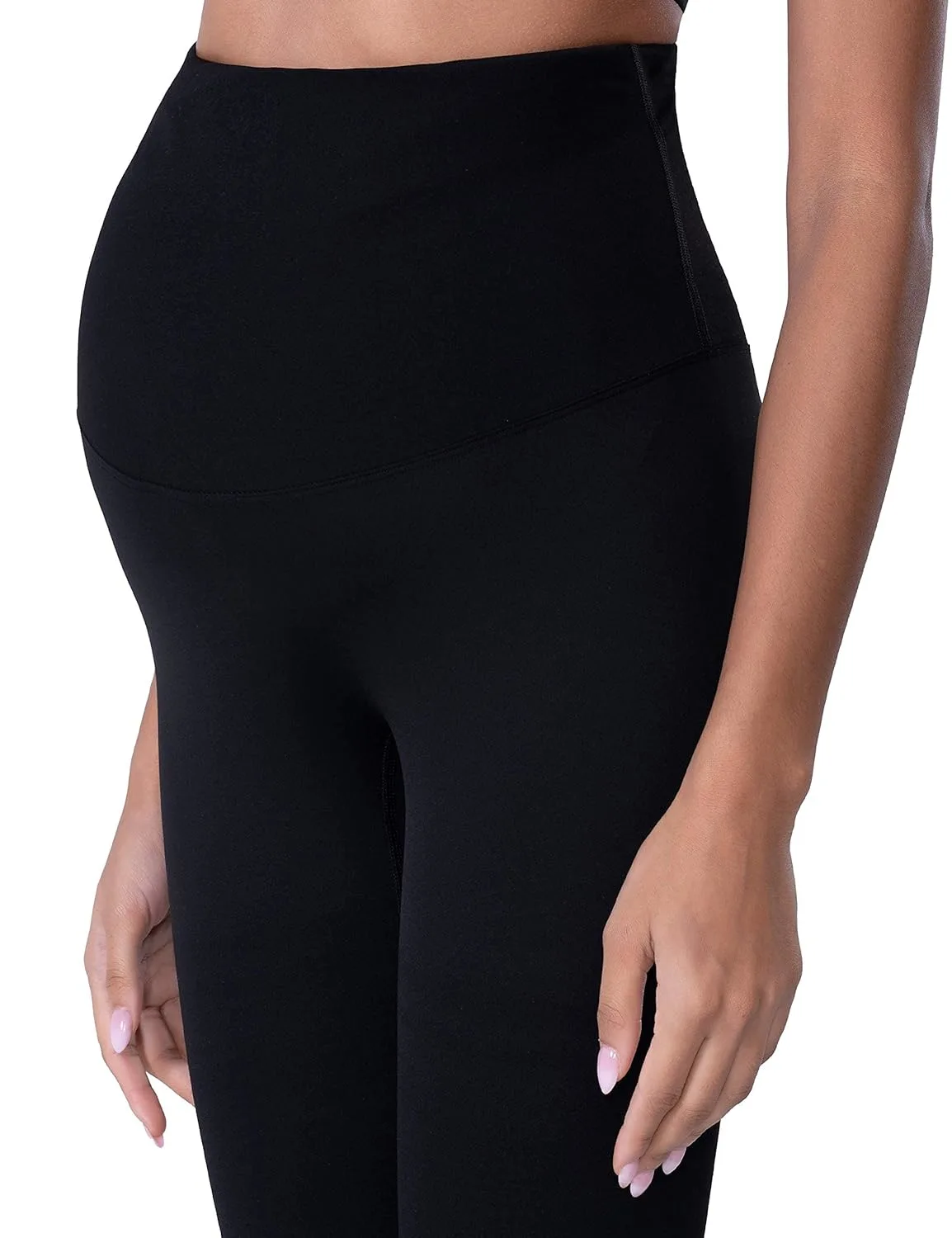 maternity leggings over belly 6