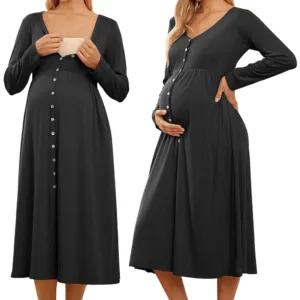 maternity nightgown nursing 1