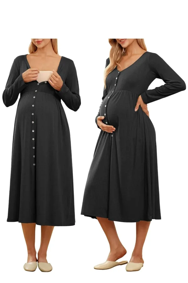 maternity nightgown nursing 1