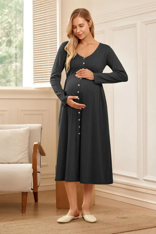 maternity nightgown nursing 2