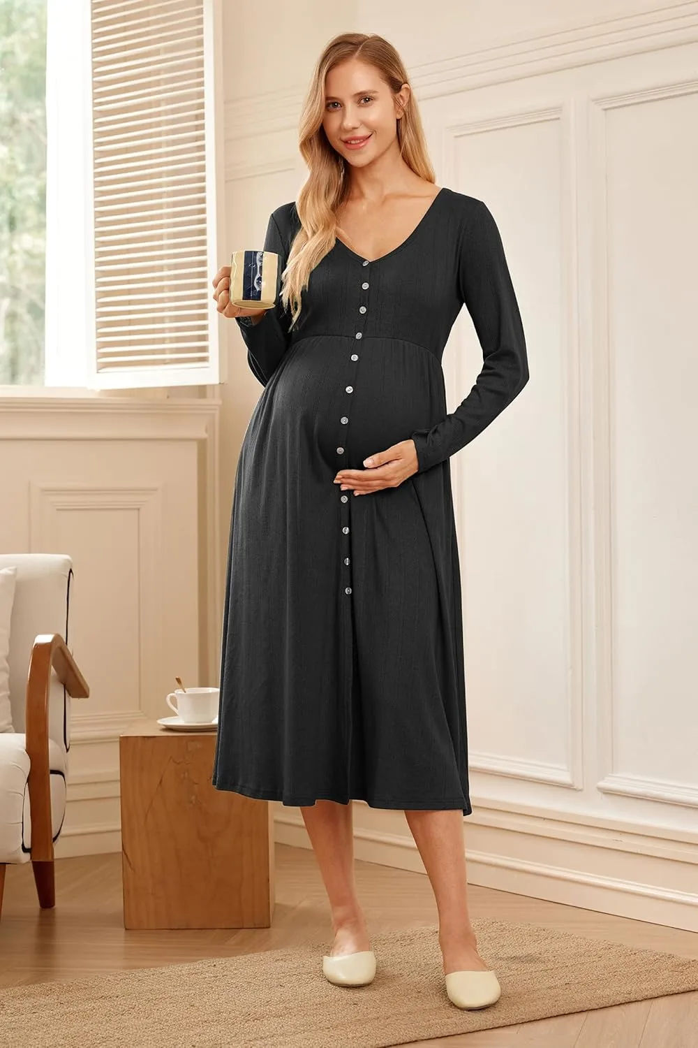maternity nightgown nursing 3