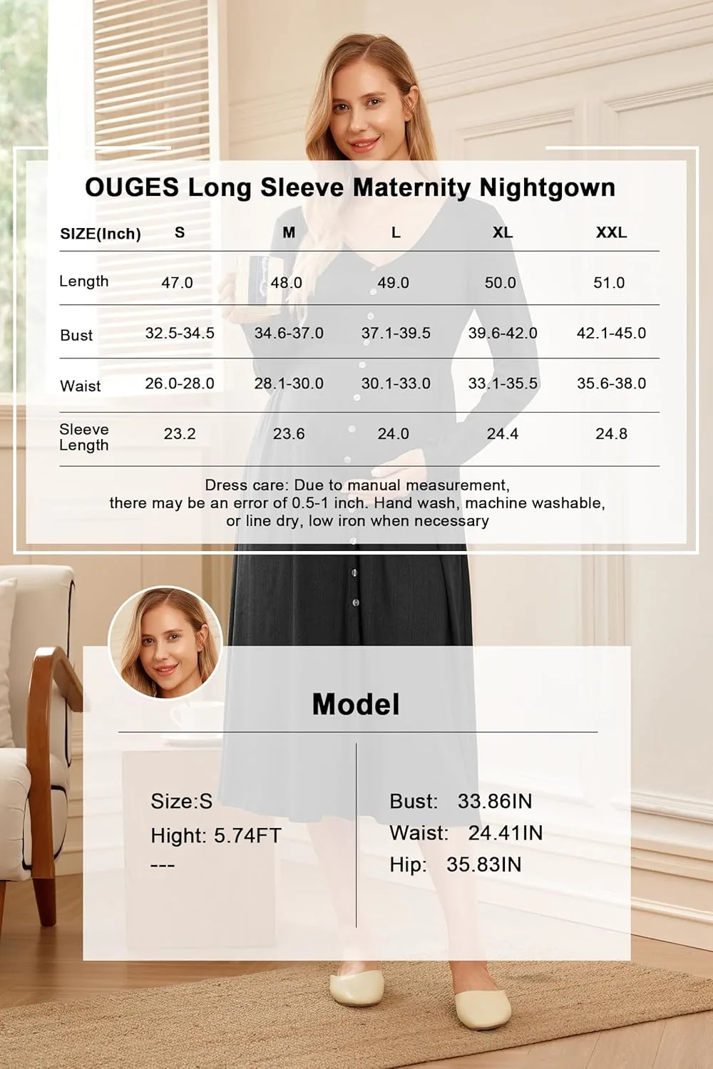 maternity nightgown nursing 7