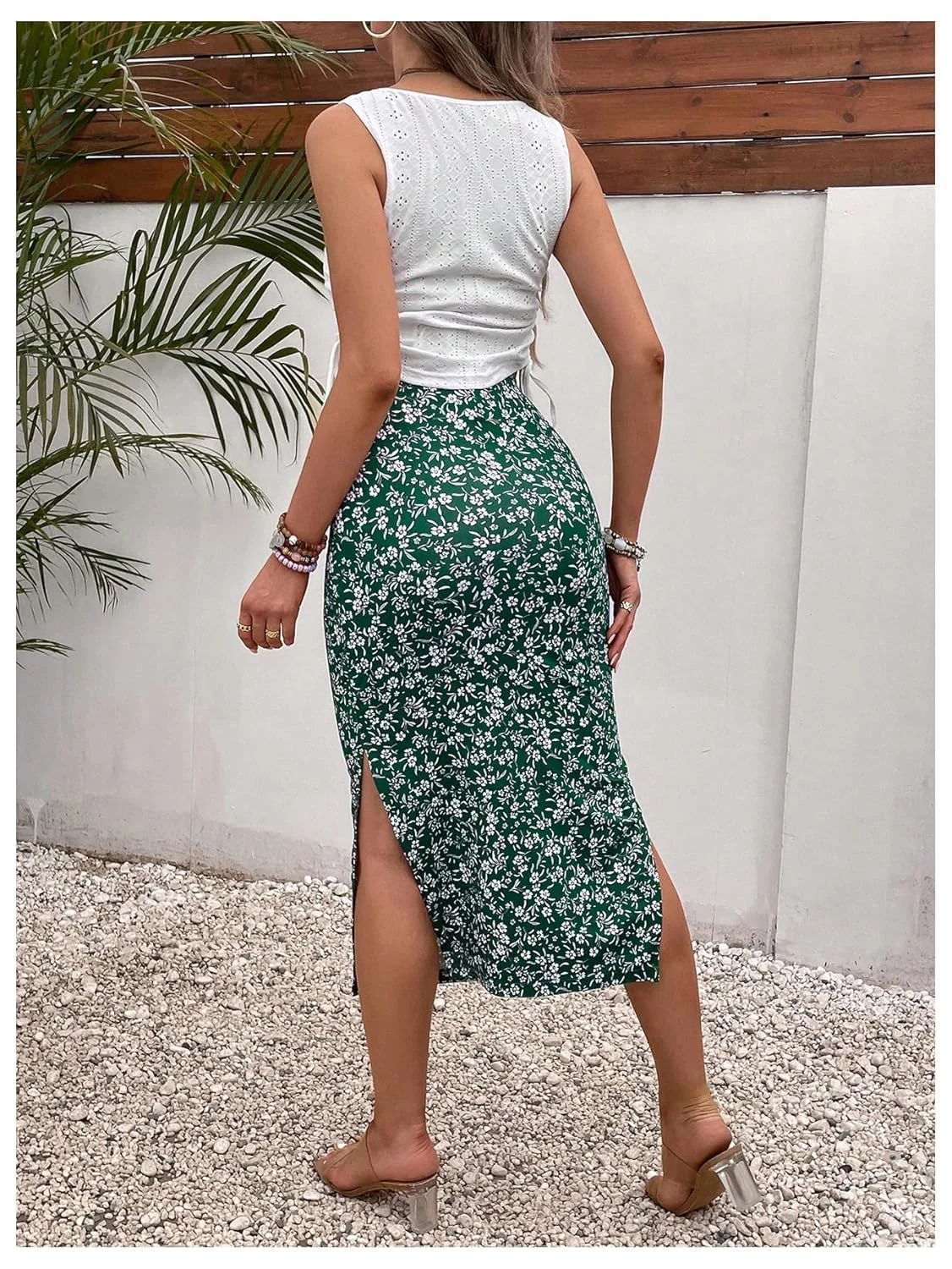 maternity outfit floral skirt 2