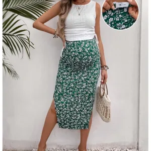 maternity outfit floral skirt 3