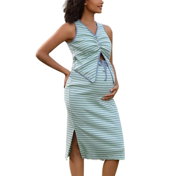 maternity outfit striped 1