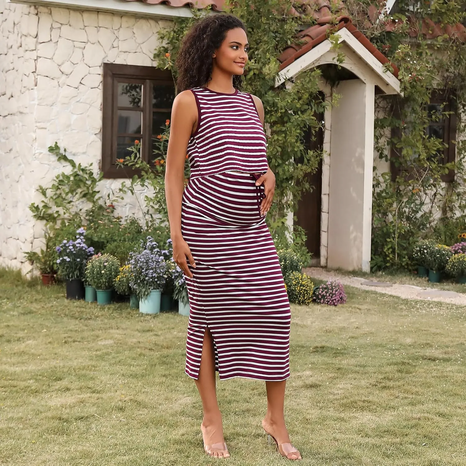 maternity outfit tank skirt 4