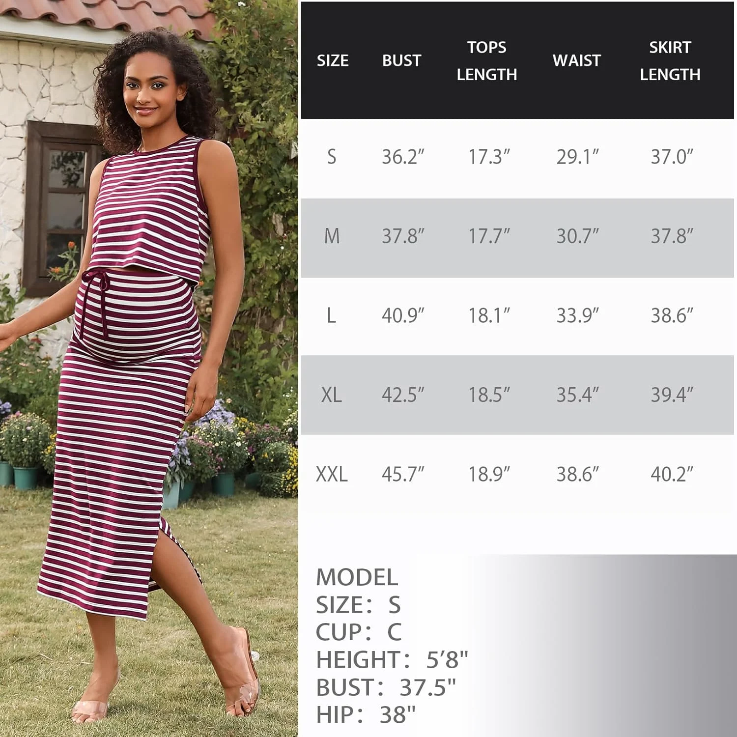 maternity outfit tank skirt 6