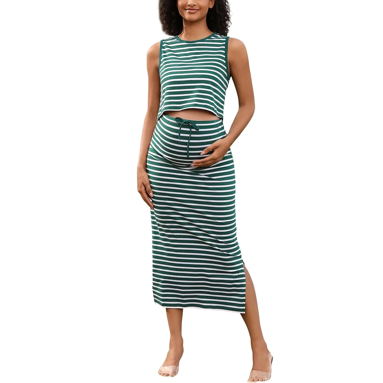 maternity outfit tank skirt 7