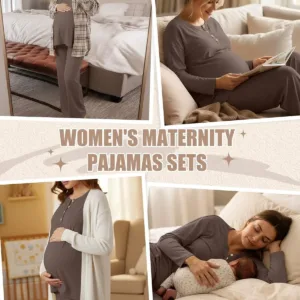 maternity pajamas set pockets 3