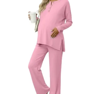 maternity pajamas set pockets 6