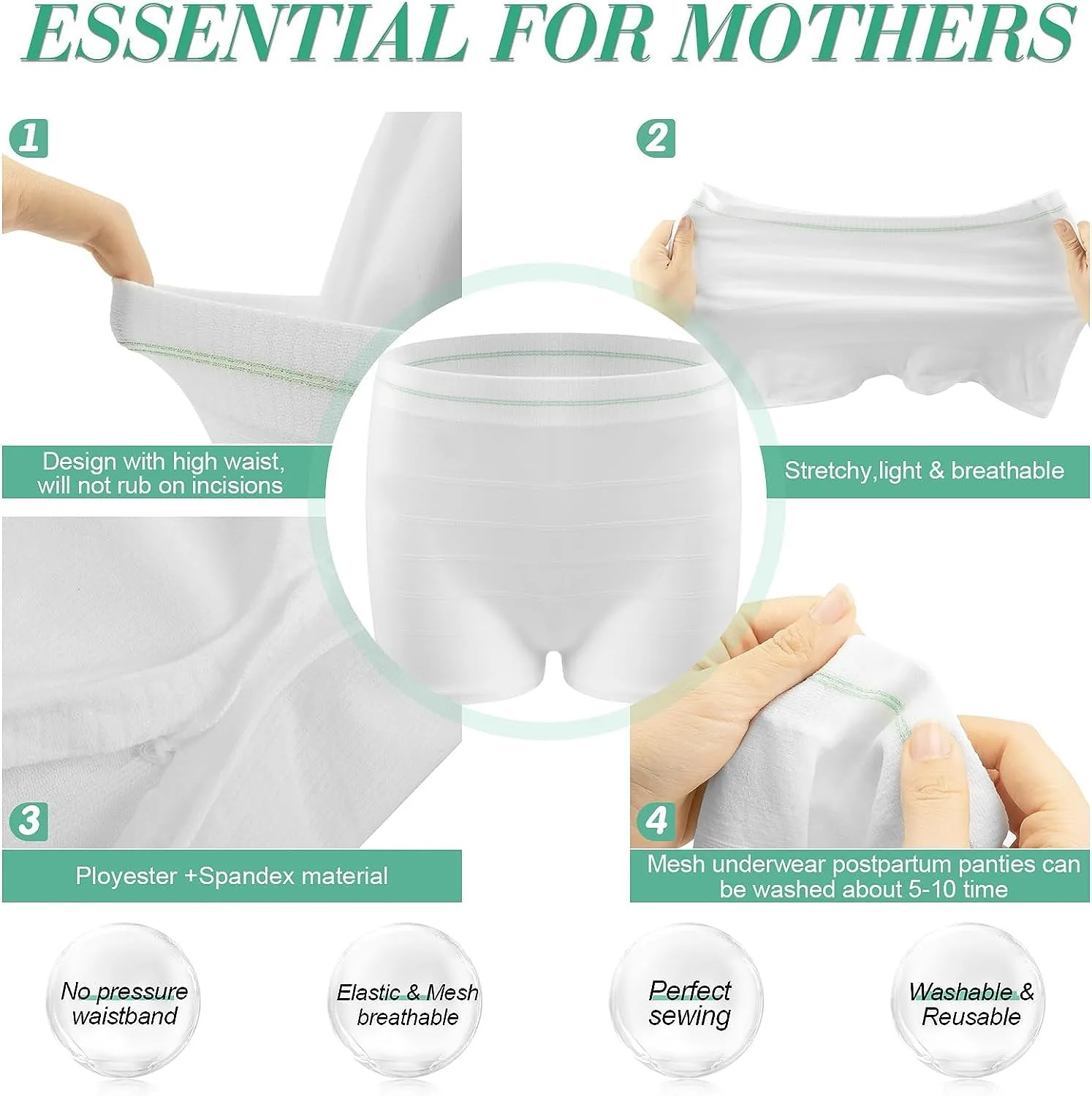 maternity postpartum underwear mesh 2