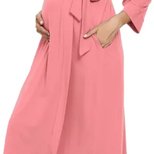 maternity robe nursing nightgown 1
