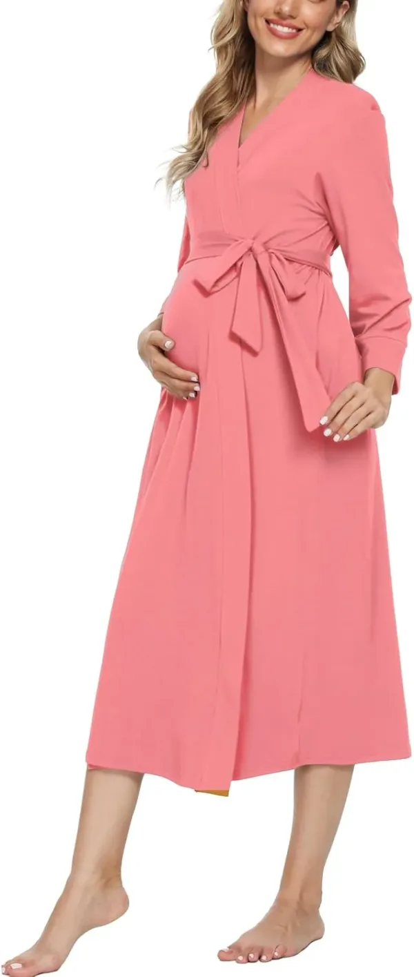 maternity robe nursing nightgown 4