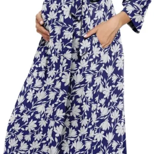 maternity robe nursing nightgown 6