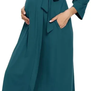 maternity robe nursing nightgown 7