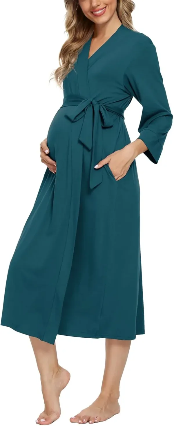 maternity robe nursing nightgown 7