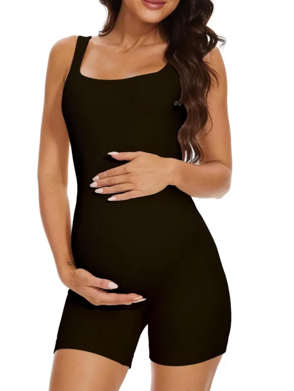 maternity romper workout yoga 1