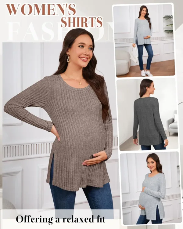 maternity shirts long sleeve 6
