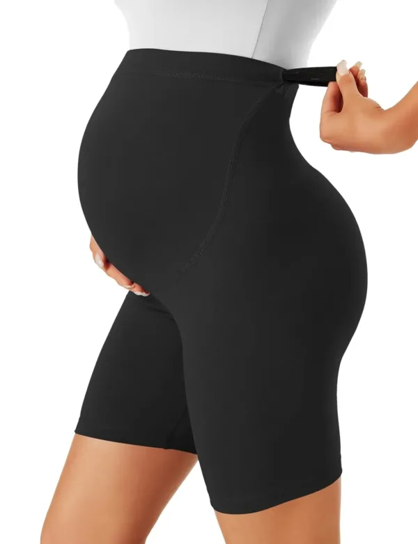 maternity shorts over belly 4