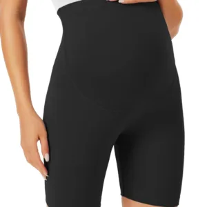 maternity shorts over belly 5