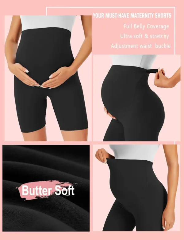 maternity shorts over belly 6