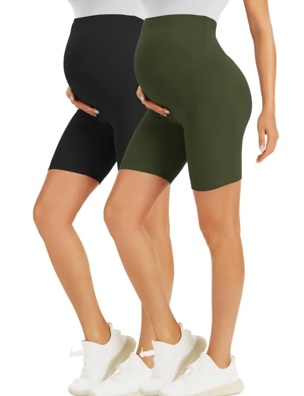 maternity shorts over belly 7