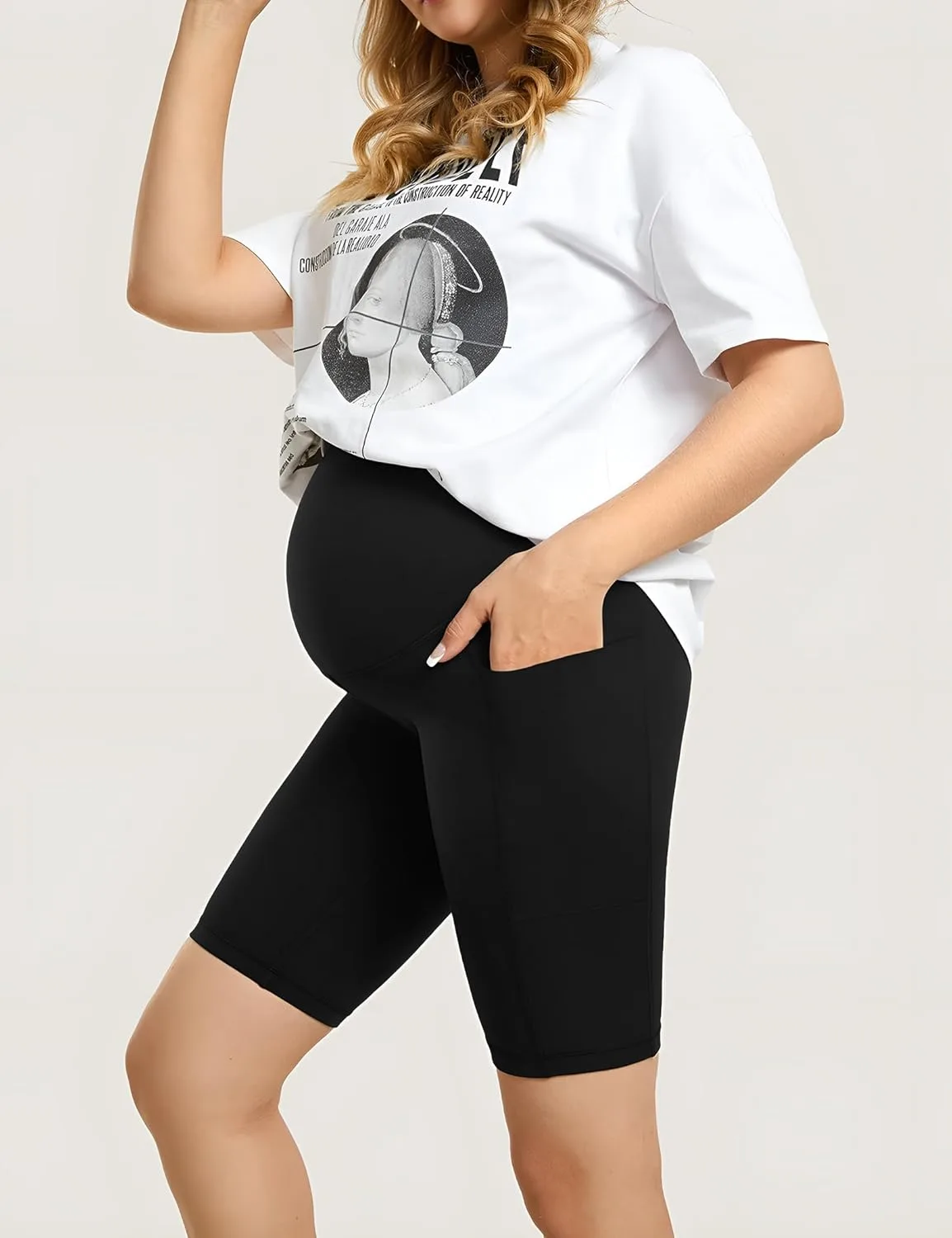 maternity shorts pockets 3
