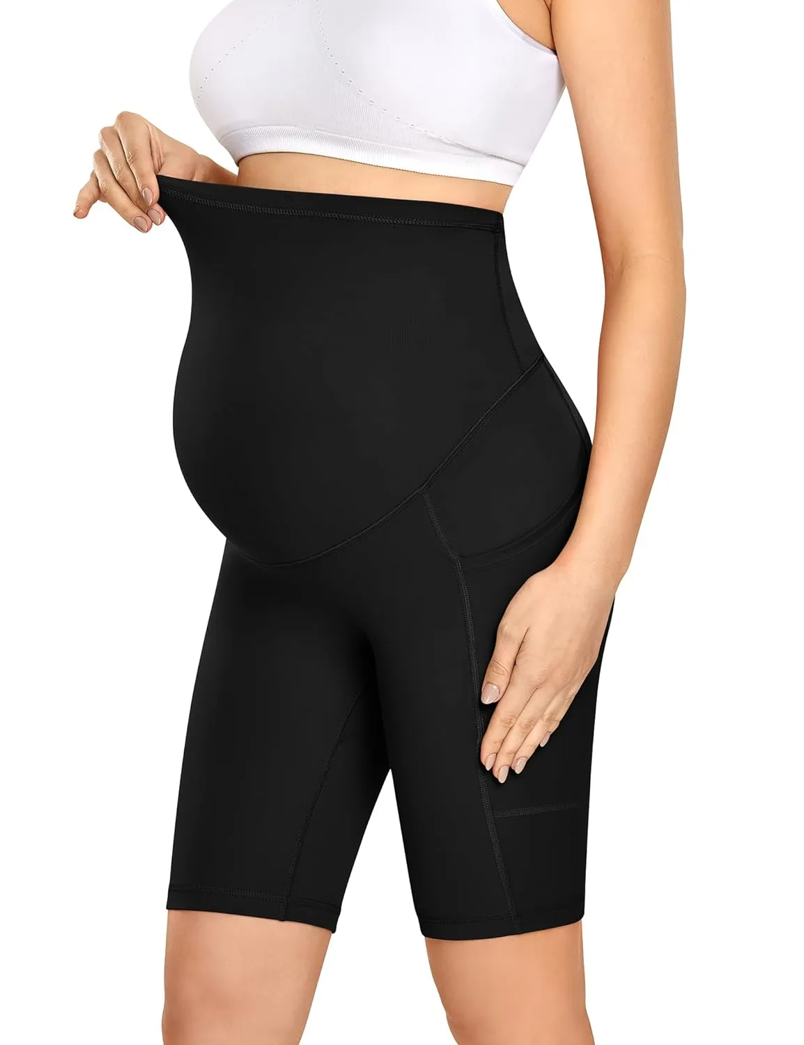 maternity shorts pockets 4