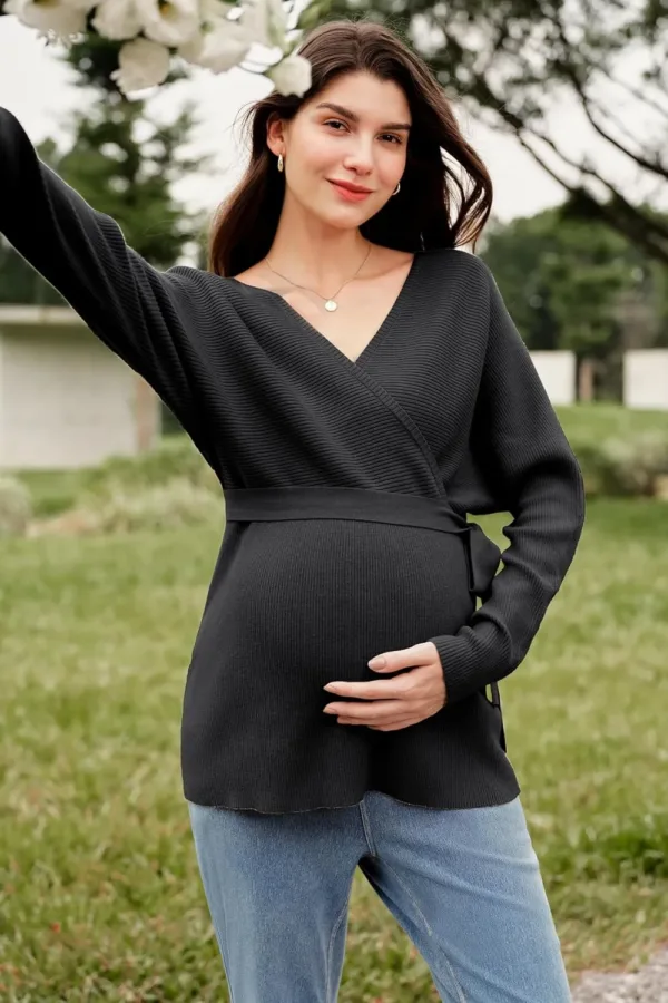 maternity sweater wrap 4