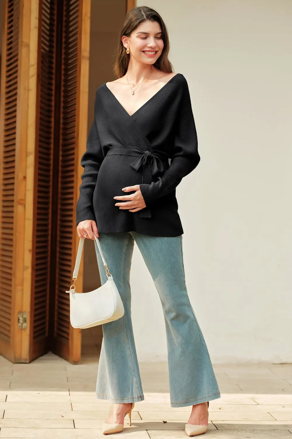 maternity sweater wrap 6