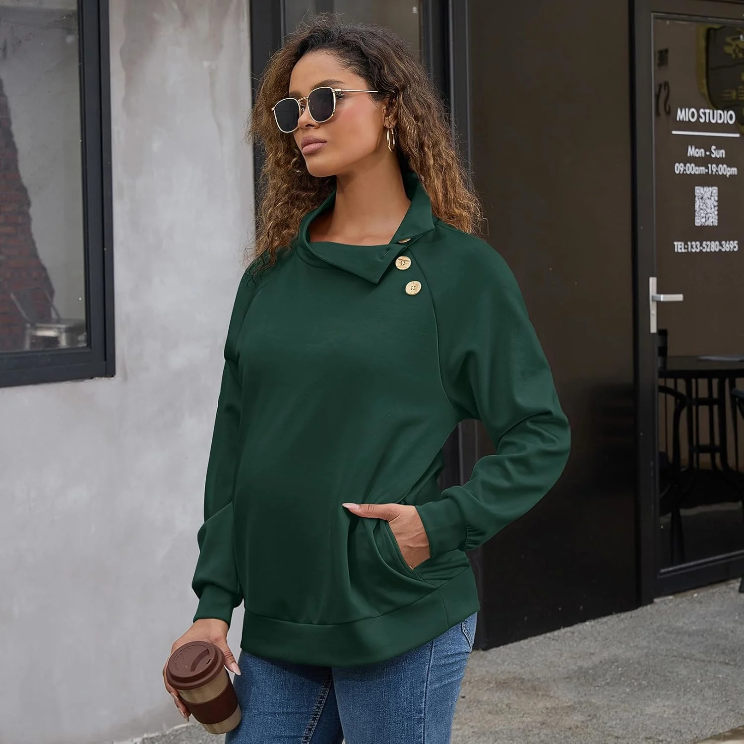 maternity sweatshirt turtleneck 2
