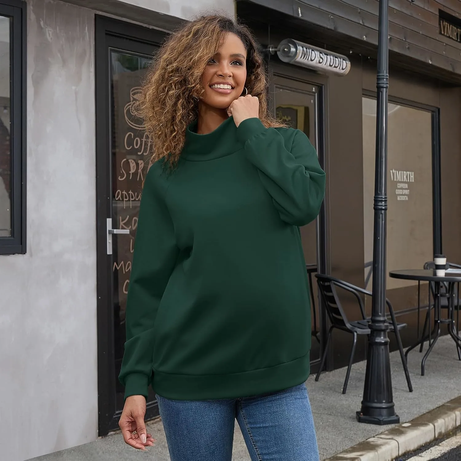 maternity sweatshirt turtleneck 3