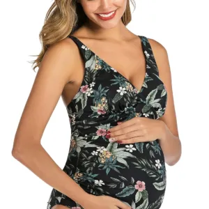maternity swimsuit floral 4