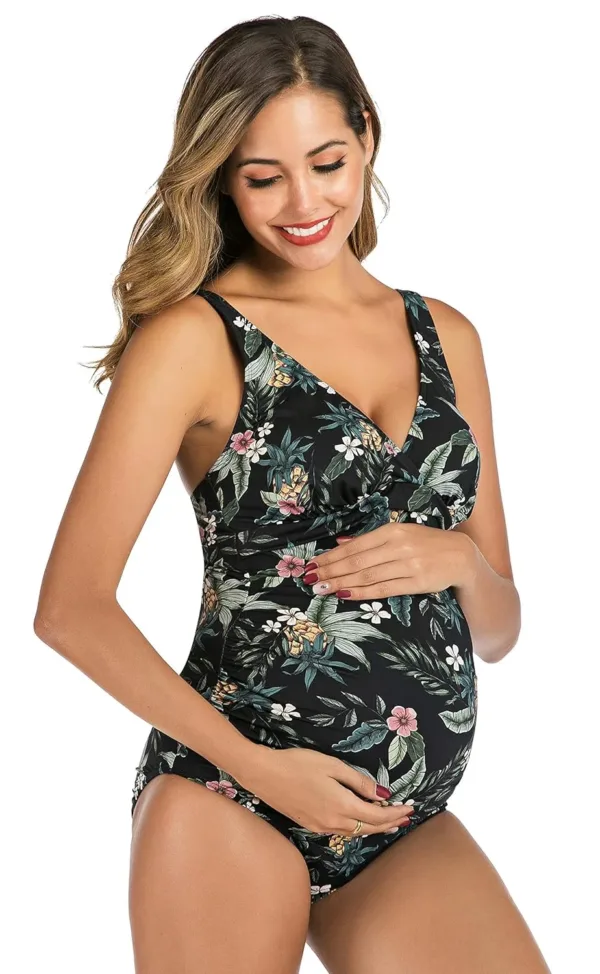 maternity swimsuit floral 4