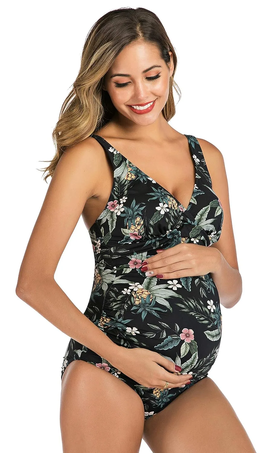 maternity swimsuit floral 4