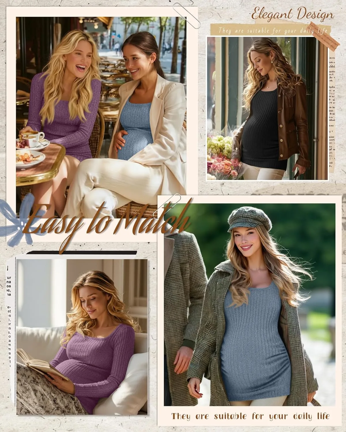 maternity tops pack 6