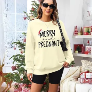merry pregnant sweatshirt 2