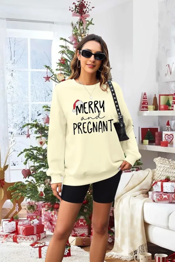 merry pregnant sweatshirt 2