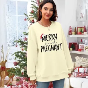 merry pregnant sweatshirt 3