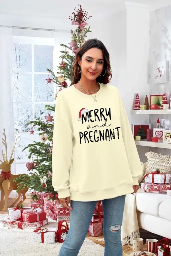 merry pregnant sweatshirt 3