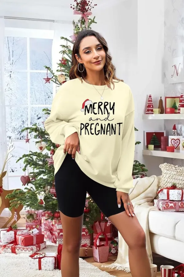 merry pregnant sweatshirt 4