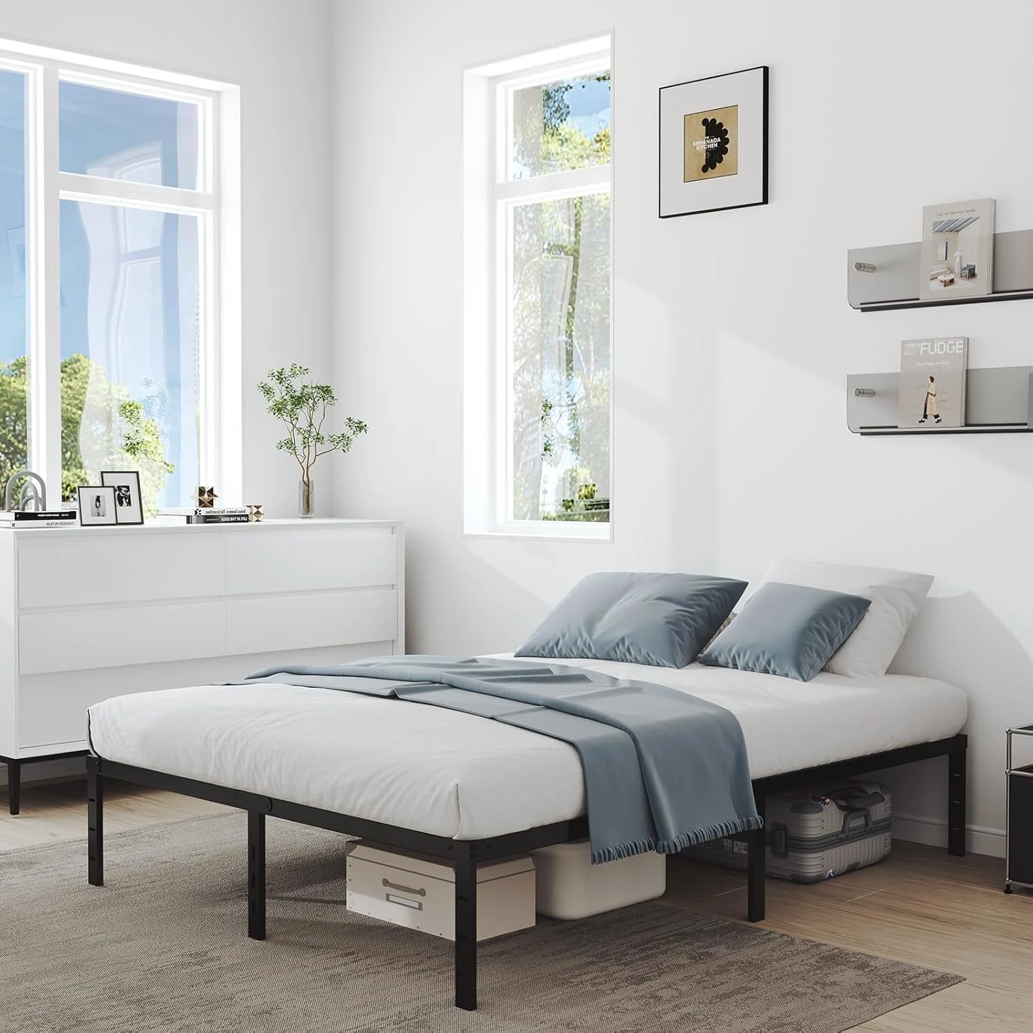 metal bed frame queen 1