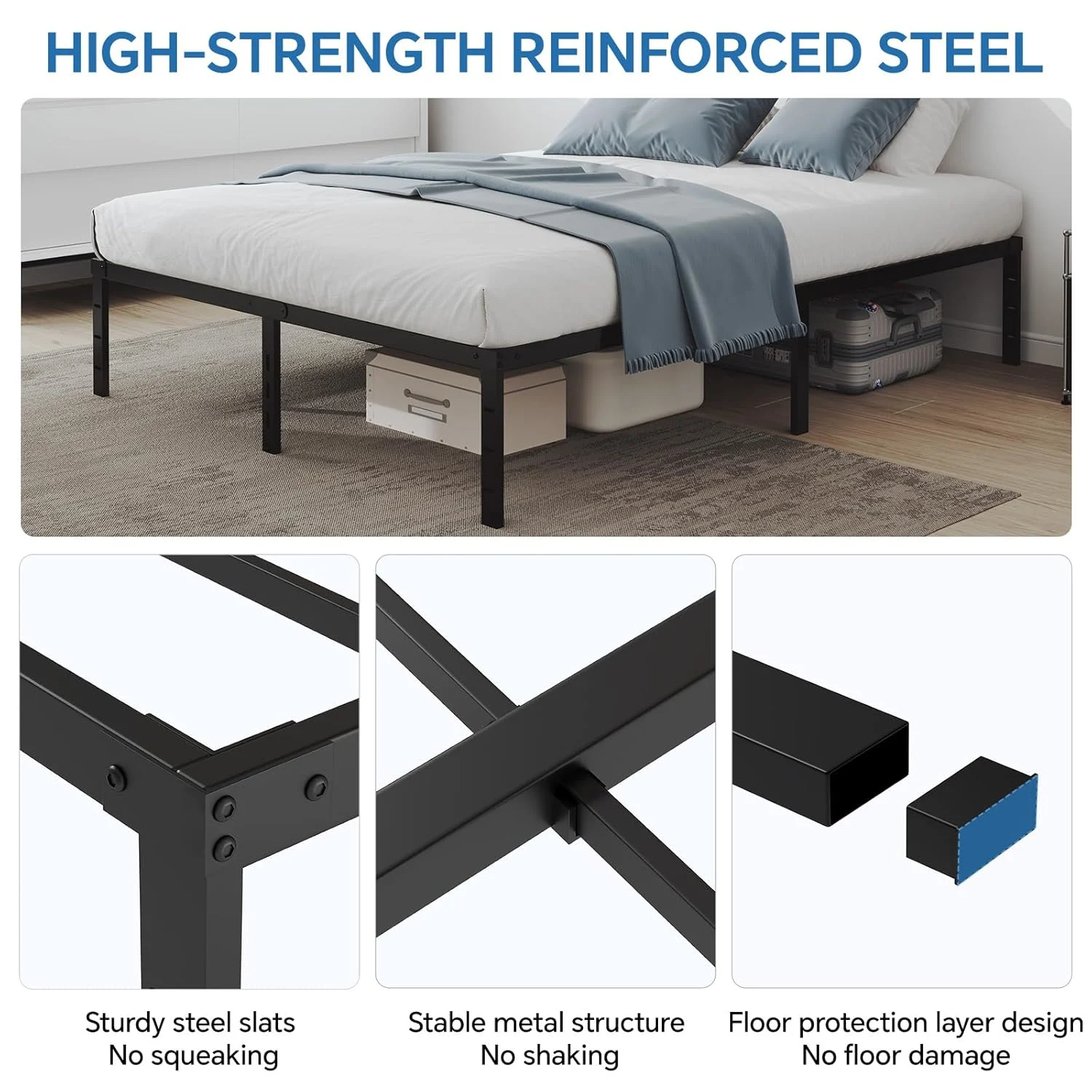 metal bed frame queen 3