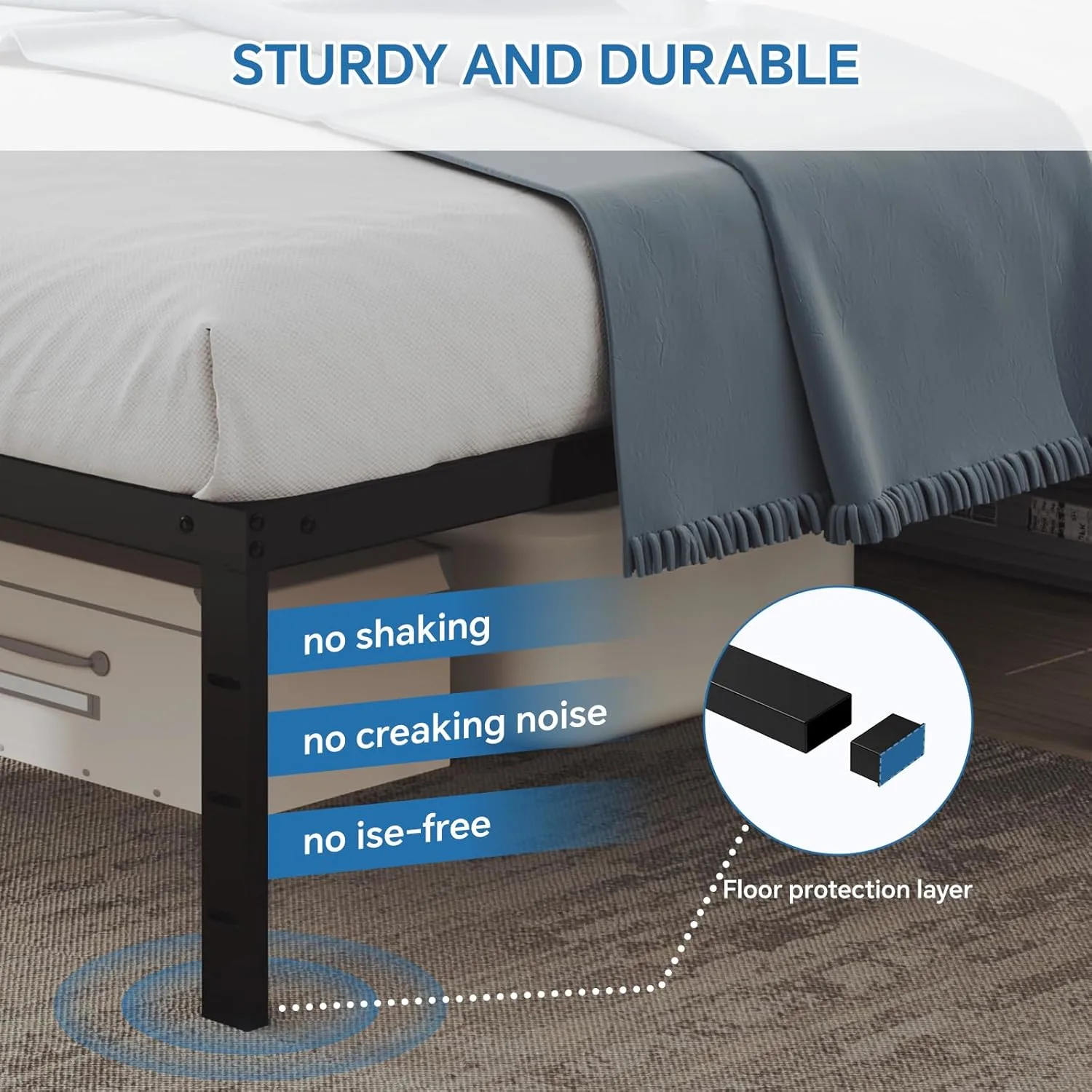 metal bed frame queen 6