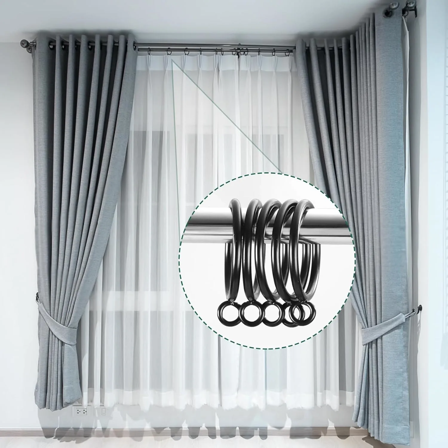metal curtain rings 7