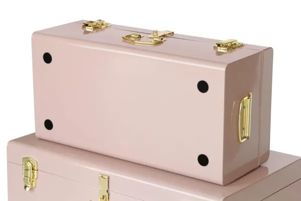 metal storage trunks set 3