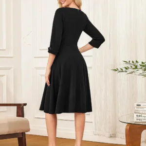 midi dress boat neck 3